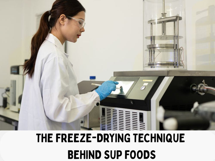 girl operating the freeze drying machine in lab coat