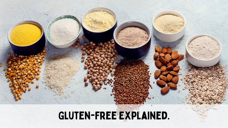 photo with bowls of grains showing gluten free explained